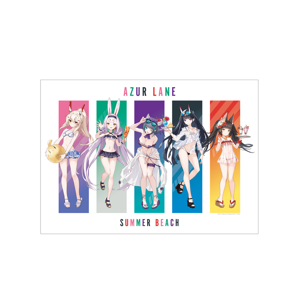 "Azur Lane" Original Illustration Group Swimwear Ver. A3 Matted Poster