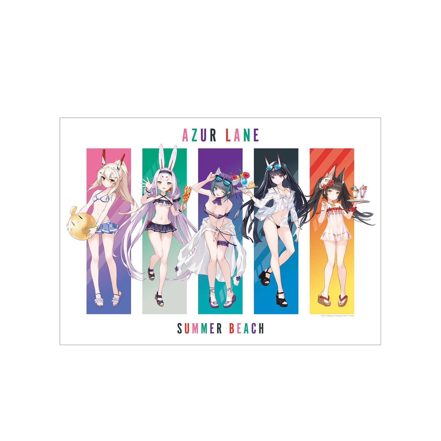 "Azur Lane" Original Illustration Group Swimwear Ver. A3 Matted Poster