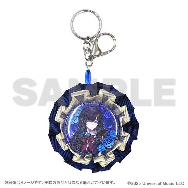 Ado Rosette Ribbon Key Chain with Can Badge