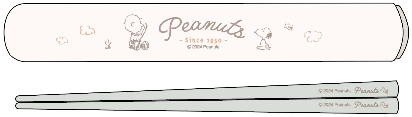 "Peanuts" Hikifuta Chopsticks Box Set 19.5cm HS-16
