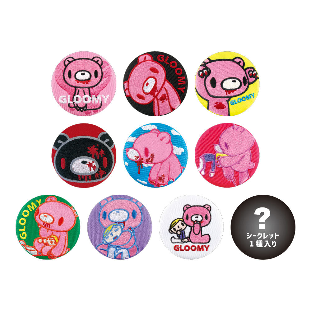 "GLOOMY The Naughty Grizzly" Secret Embroidery Can Badge