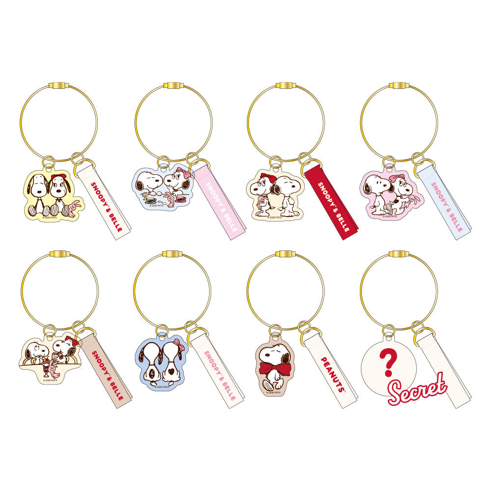 -50th Anniversary- SNOOPY&BELLE Secret 2 Charm Wire Key Ring