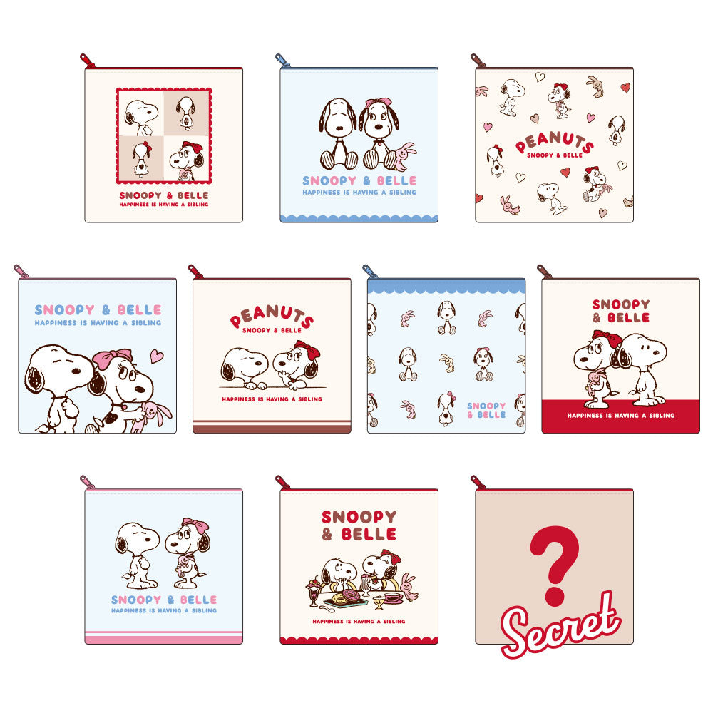 -50th Anniversary- SNOOPY&BELLE Secret Square Pouch Snoopy & Belle