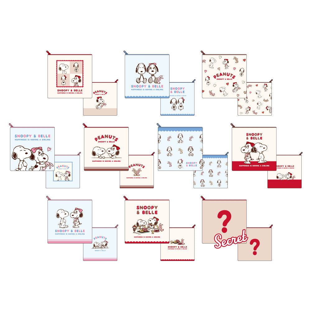-50th Anniversary- SNOOPY&BELLE Secret Square Pouch Snoopy & Belle