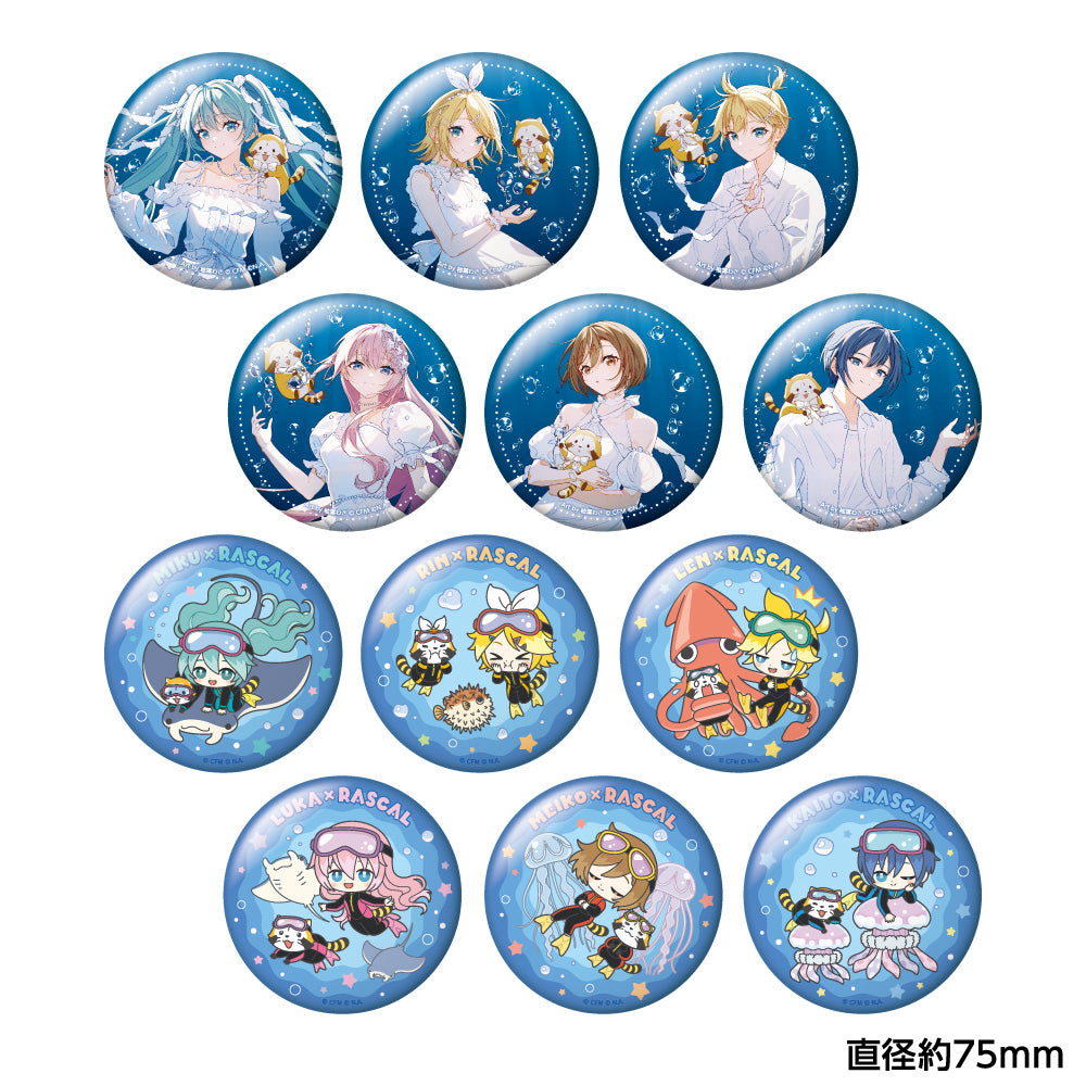 Hatsune Miku x "Rascal the Raccoon" 2025 Large Hologram Can Badge