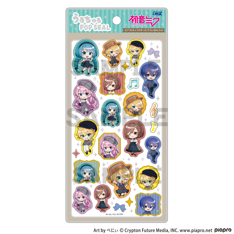 Hatsune Miku Uruchuru Pop Sticker Classical Retro