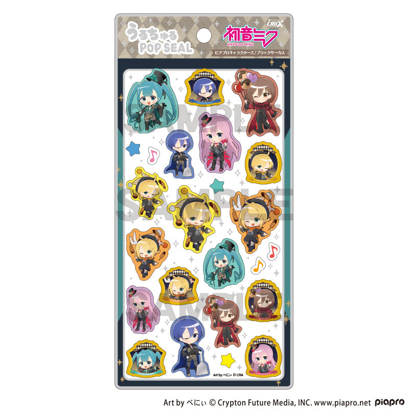 Hatsune Miku Uruchuru Pop Sticker Black Circus