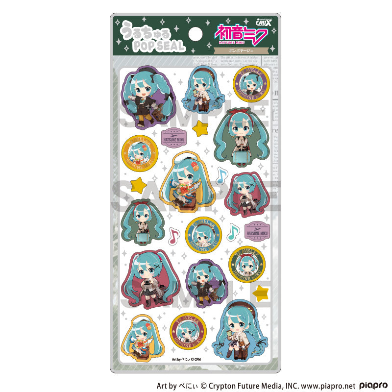 Hatsune Miku Uruchuru Pop Sticker Bon Voyage