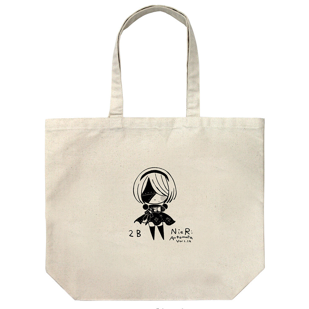 "NieR:Automata Ver1.1a" 2B Large Tote Bag Deformed Ver. Natural