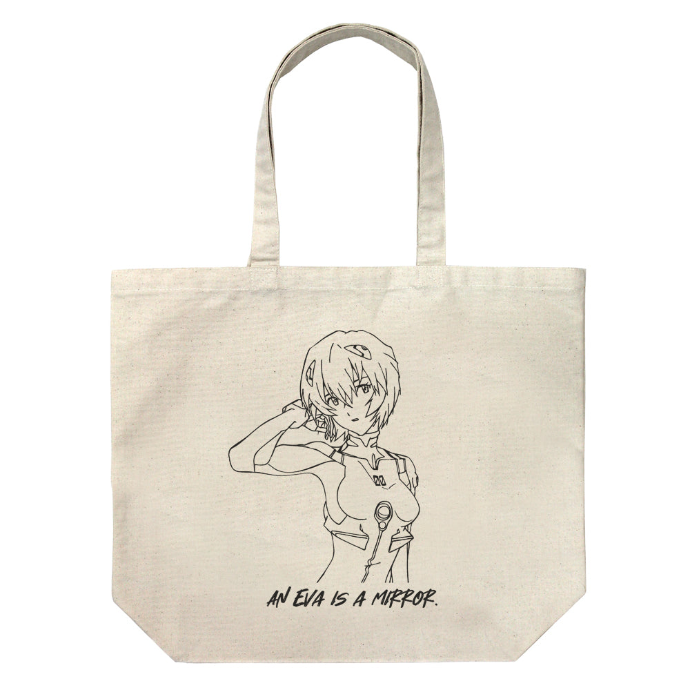 "Evangelion" Ayanami Rei Large Tote Bag Natural