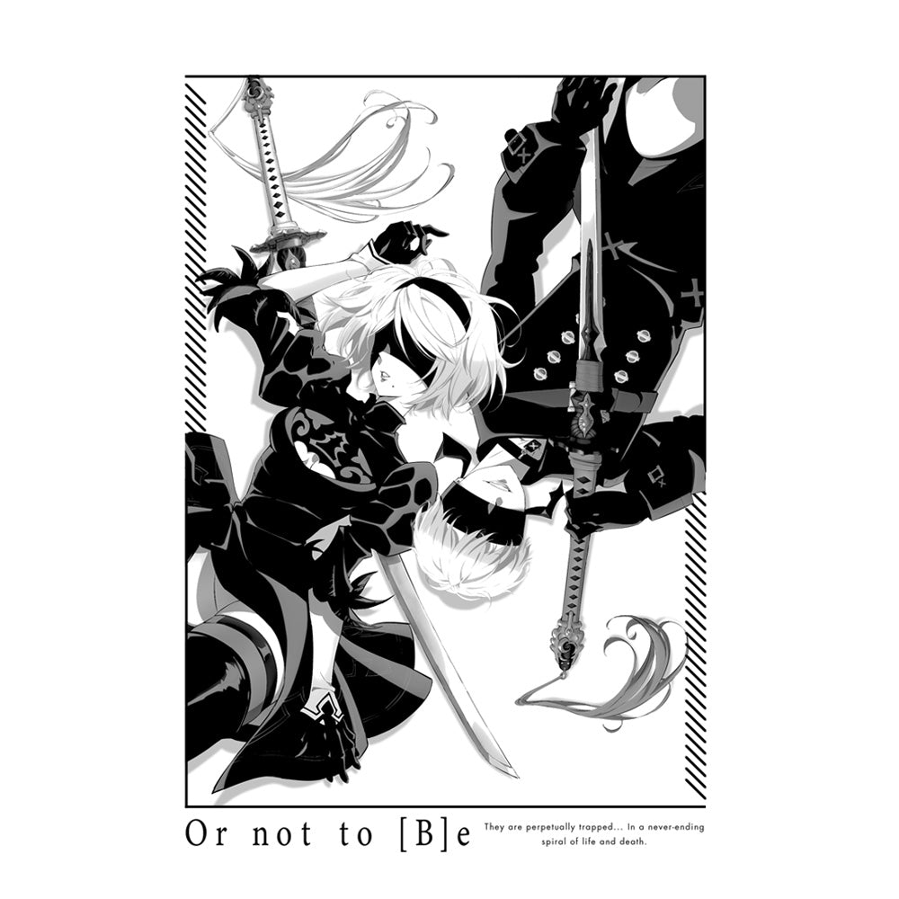 "NieR:Automata Ver1.1a" 2B & 9S T-shirt White (XL Size)
