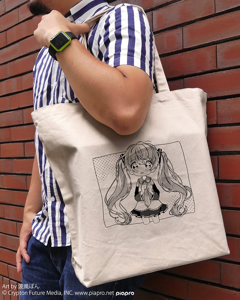 Hatsune Miku Large Tote Bag (Namikaze Bon Ver. / Natural)