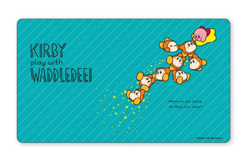 Kirby's Dream Land Kirby Play with Waddledee Character Rubber Mat Riding the Warp Star ENR-087