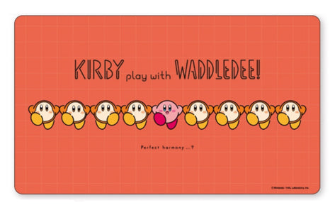 Kirby's Dream Land Kirby Play with Waddledee Character Rubber Mat In Sync? ENR-088