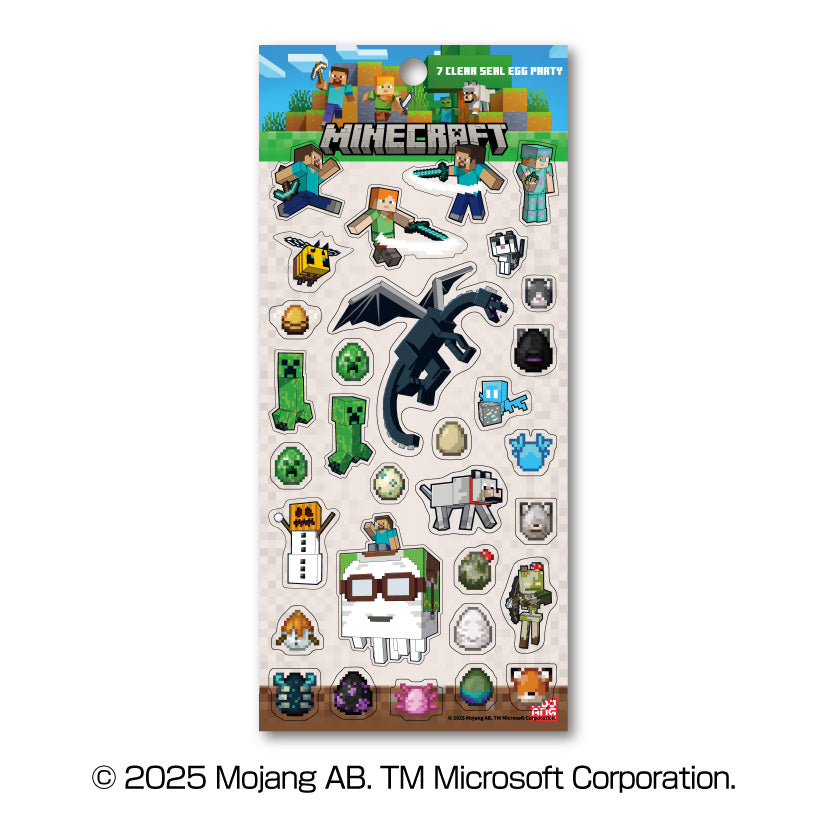 Minecraft Clear Sticker 7 Egg Party