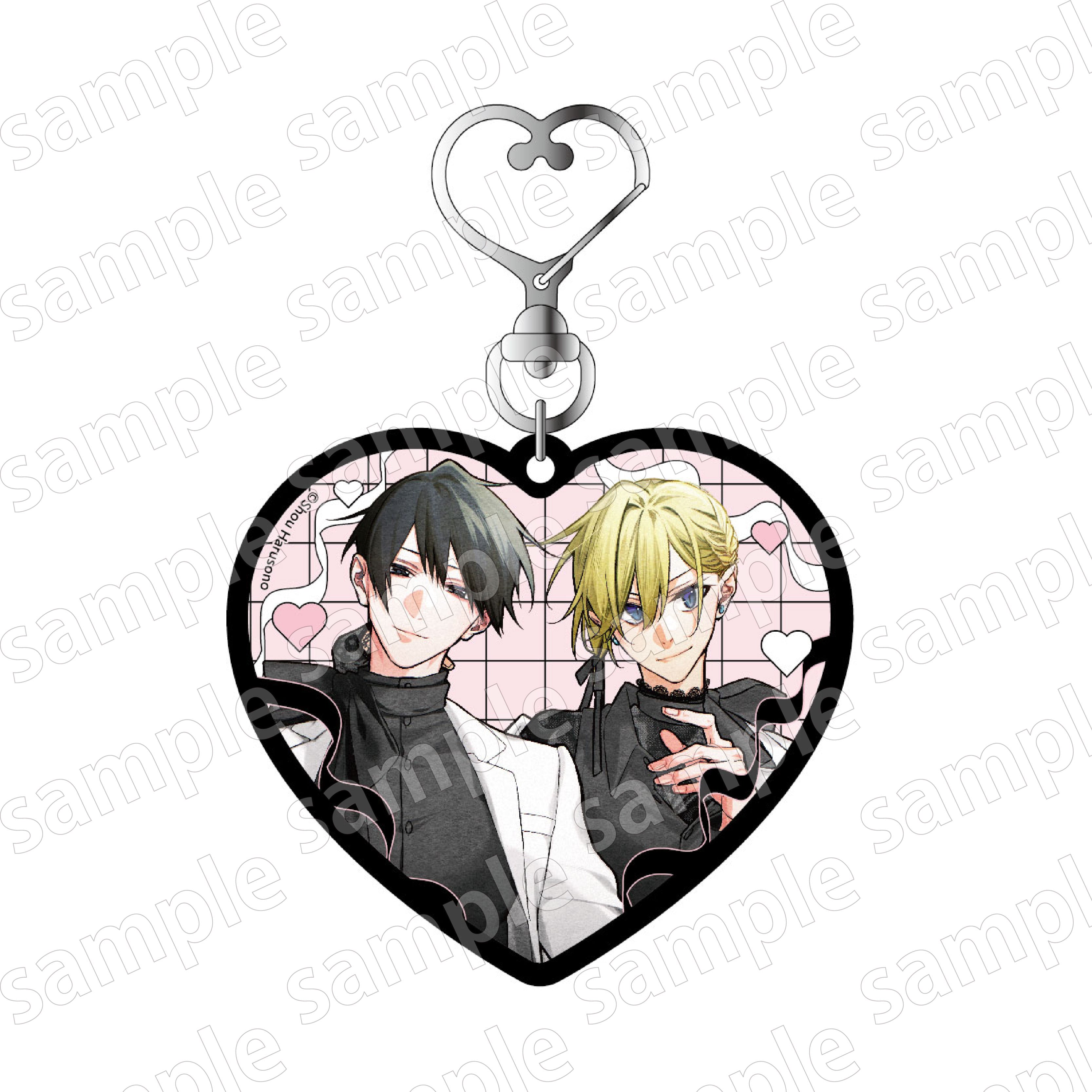 "Hirano and Kagiura" Acrylic Key Chain BLACK&PINK Ver.