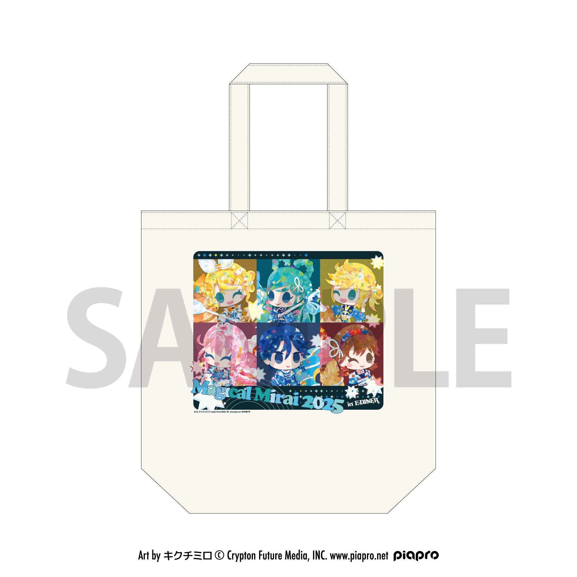 Hatsune Miku Magical Mirai 2025 Collaboration Cafe in E-DINER Tote Bag