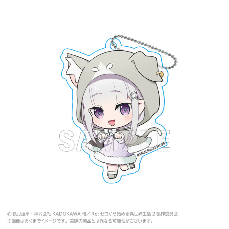 "Re:Zero kara Hajimeru Isekai Seikatsu" Acrylic Key Chain (Pack Hooded Cloak Ver.) Emilia