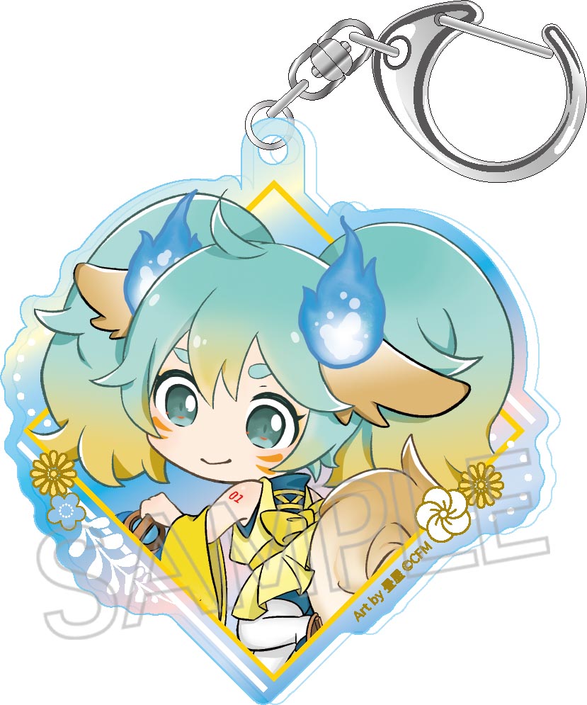 Hatsune Miku Hyakki Yakou Aurora Acrylic Key Chain Komainu
