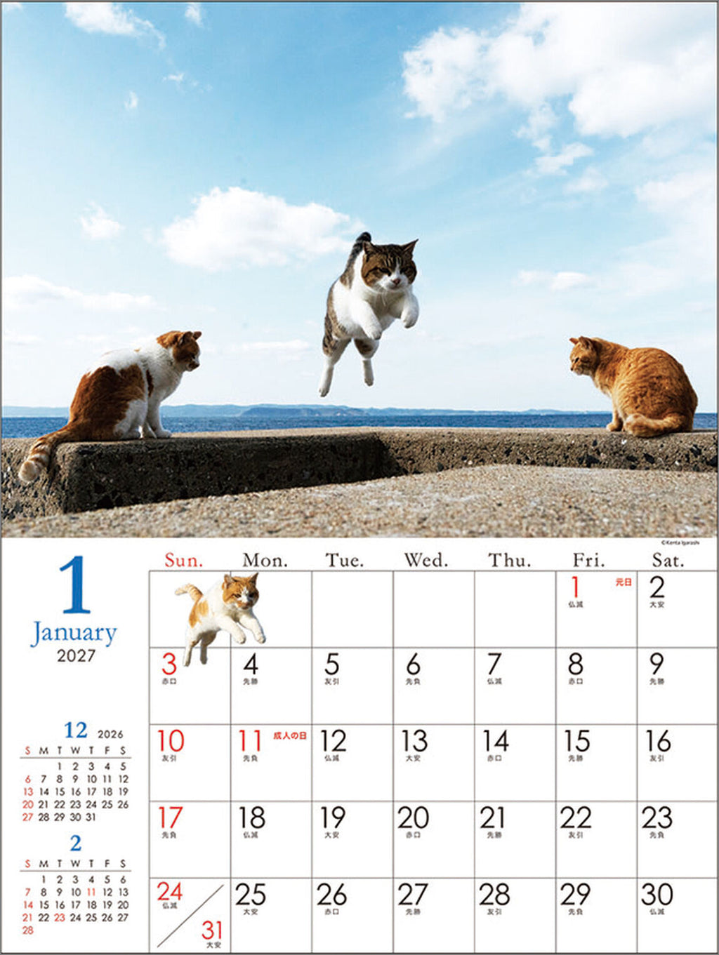 "Tobineko" Flying Cats Calendar