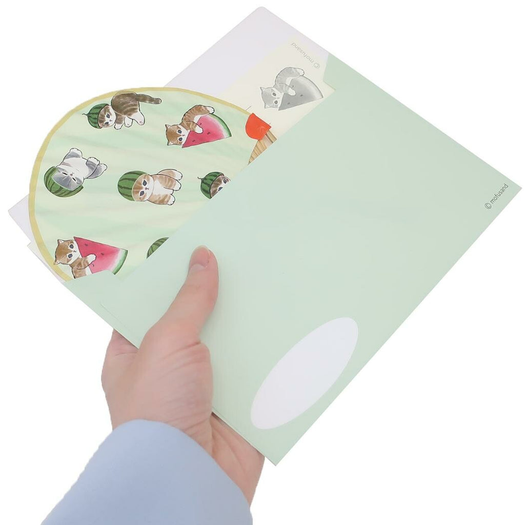 mofusand Bamboo Uchiwa Fan (Watermelon)