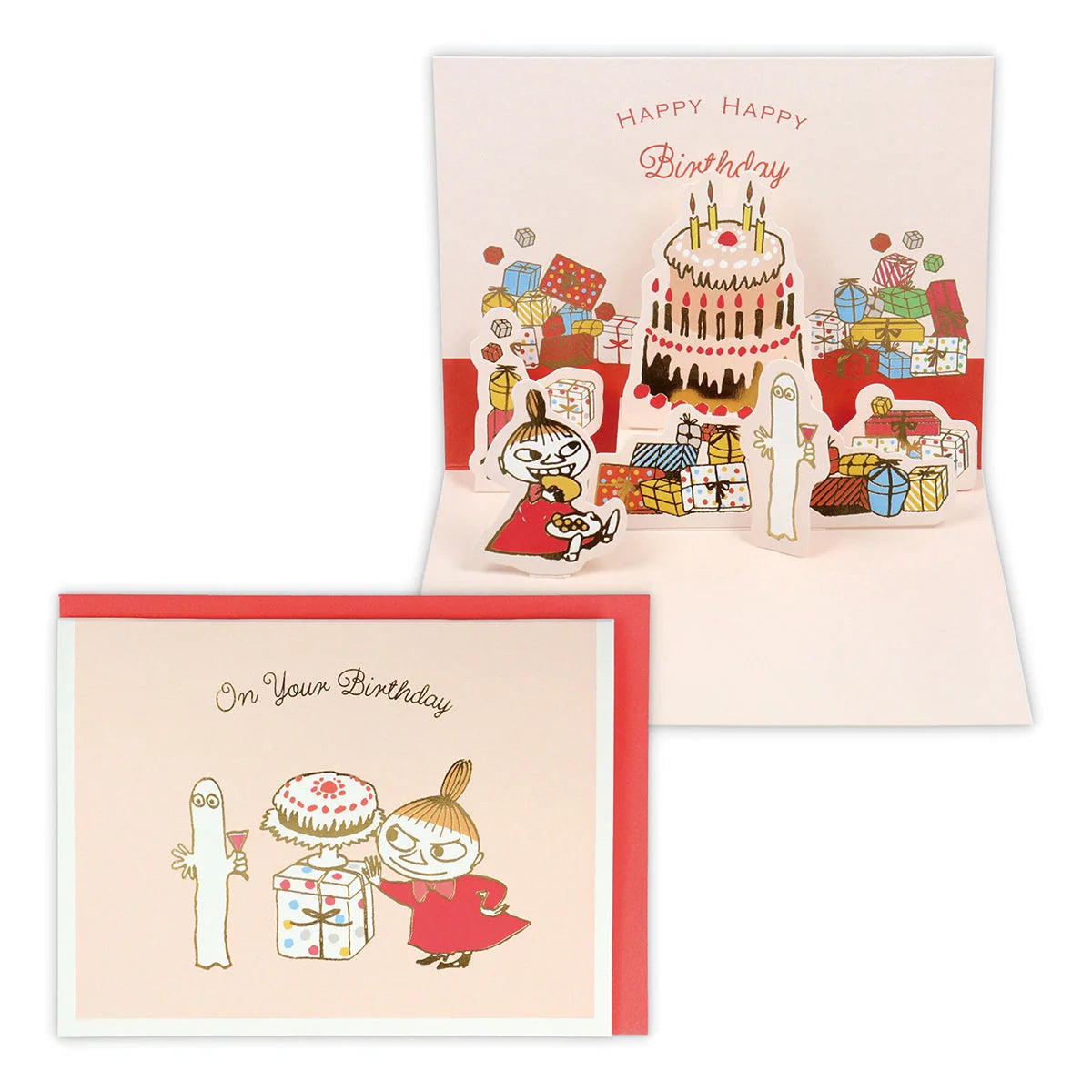 "Moomin" Little My and Presents Pop-Up Birthday Card