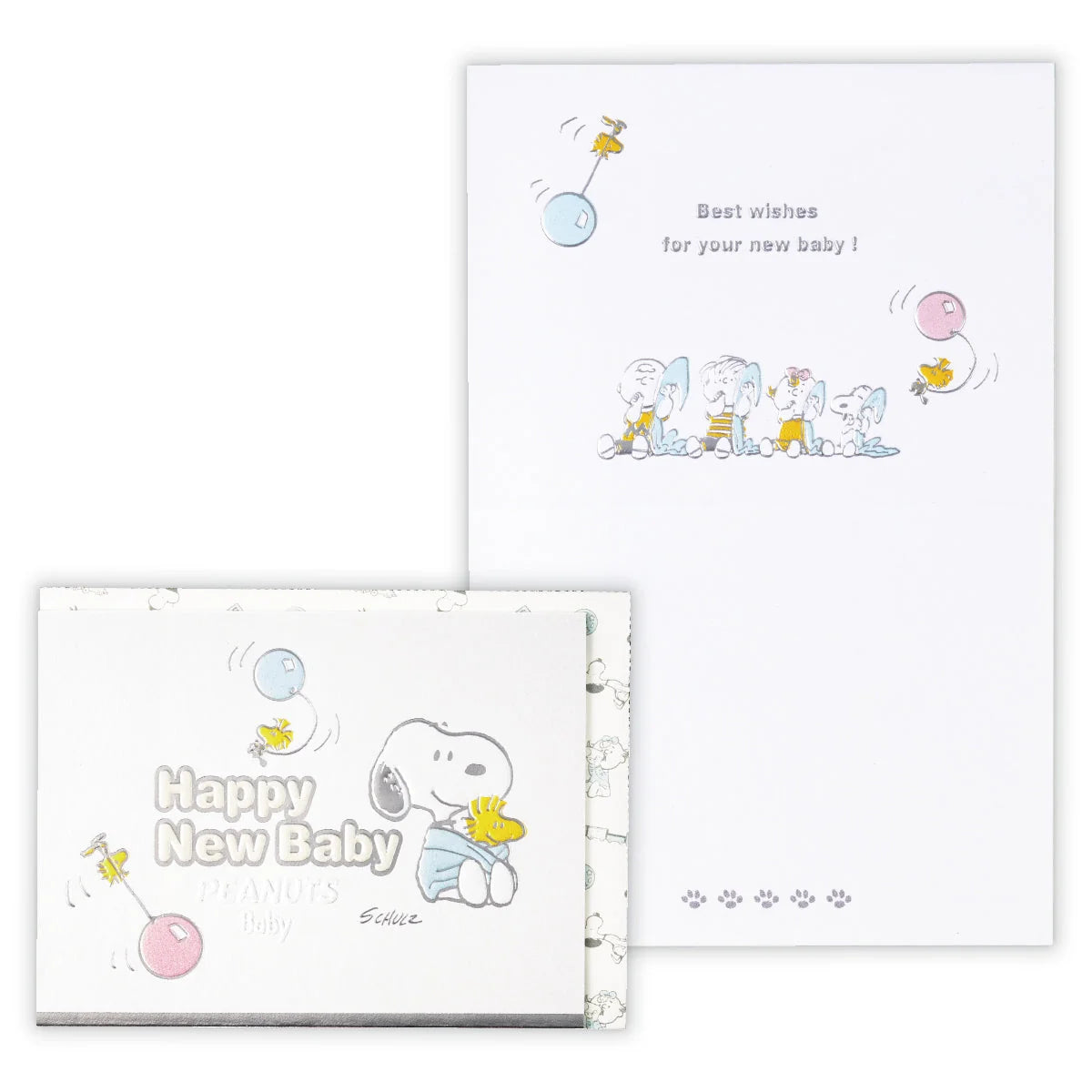 "Peanuts / Snoopy" Happy New Baby Gold Foil Baby Greeting Card