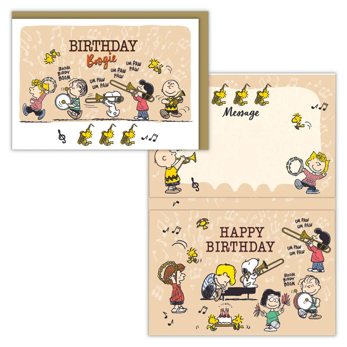 "Peanuts / Snoopy" Playing Music with Friends Pop-Up Musical Birthday Card