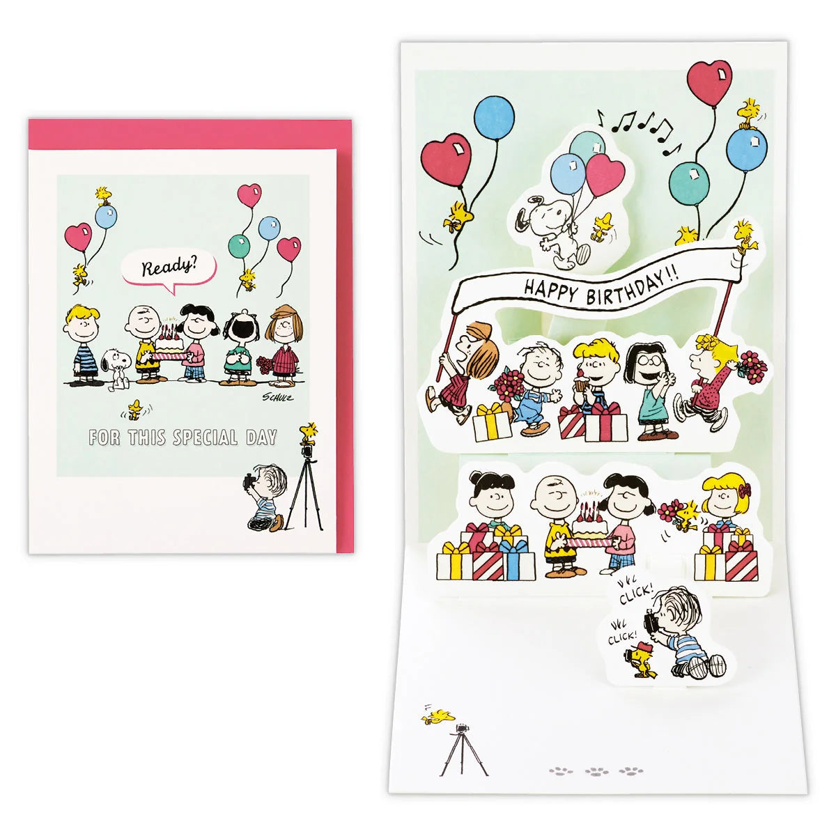 "Peanuts / Snoopy" Birthday Photo Pop-Up Card