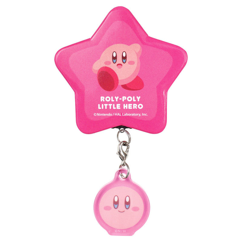 "Kirby's Dream Land" Star Type Can Badge with Charm Manmaru Pink