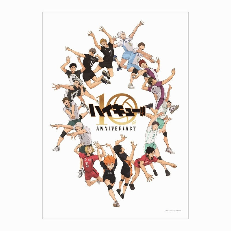 "Haikyu!!" 10th Anniversary Cloth Poster Key Visual