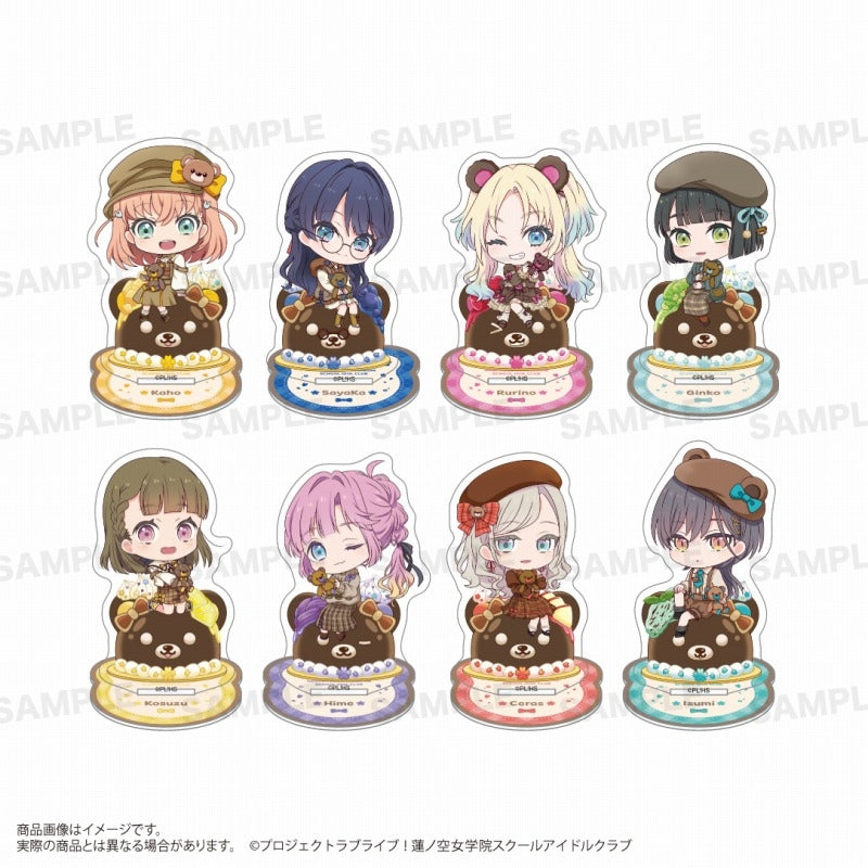 Love Live! Hasu no Sora Jogakuin School Idol Club Trading Acrylic Stand (Chara Dolce) Teddy Bear Ver.
